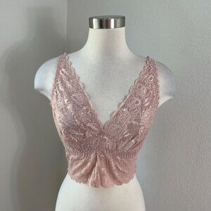 NEW Cosabella Womens Plus 1X NSN Extend Plungie Bra Mandorla Lace Bralette